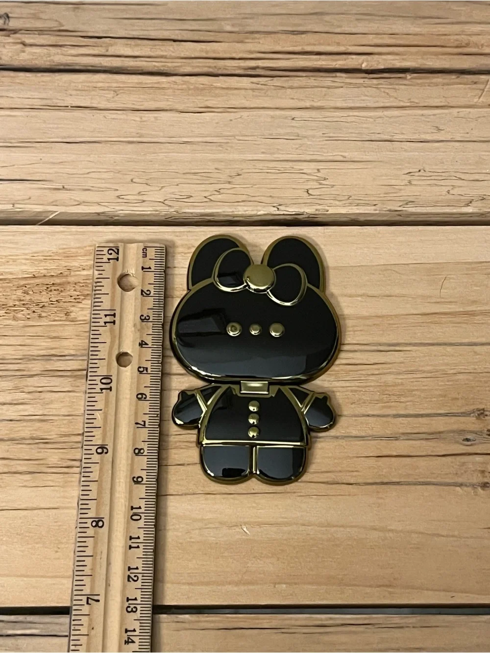 Black & Gold Bunny Compact Mirror Phone Accessory